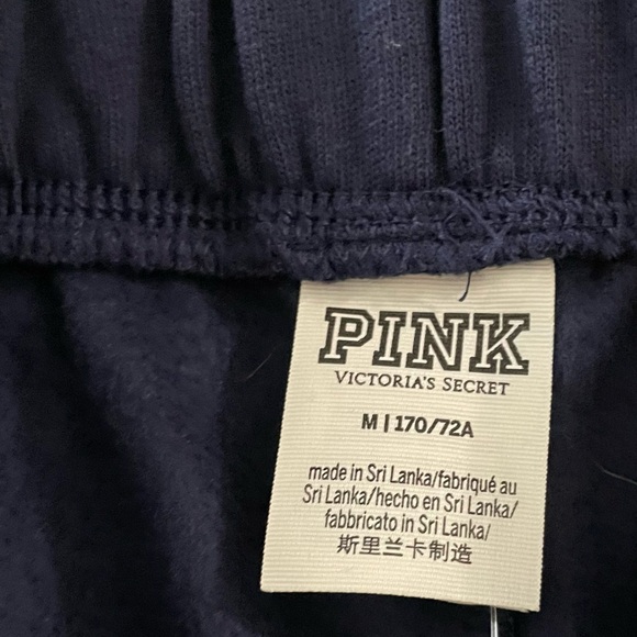 NWT Victoria's Secret PINK Everyday Classic fleece Logo sweatpants Medium Blue - Picture 5 of 6